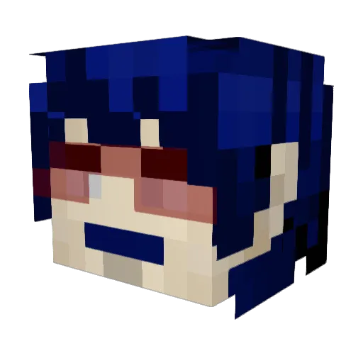 Duztamva Minecraft avatar head, 3D render