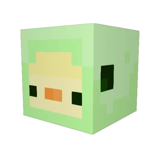 Dv3n Minecraft avatar head, 3D render