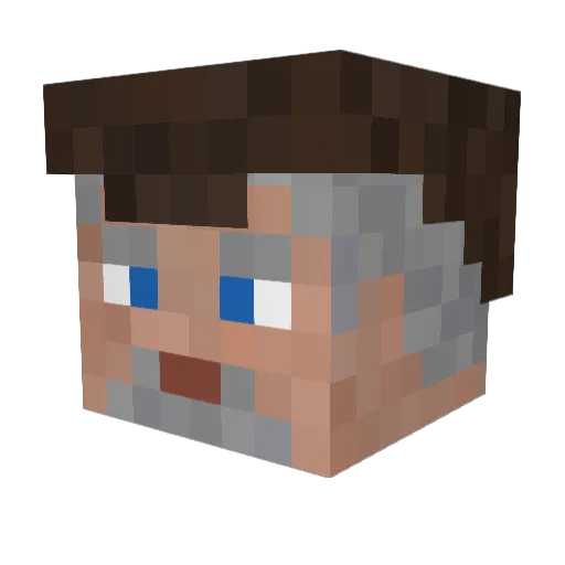 Dv_Andrew Minecraft avatar head, 3D render