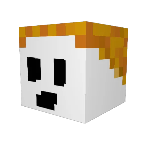DvanivoW Minecraft avatar head, 3D render