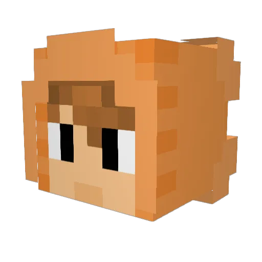 Dvcky22 Minecraft avatar head, 3D render