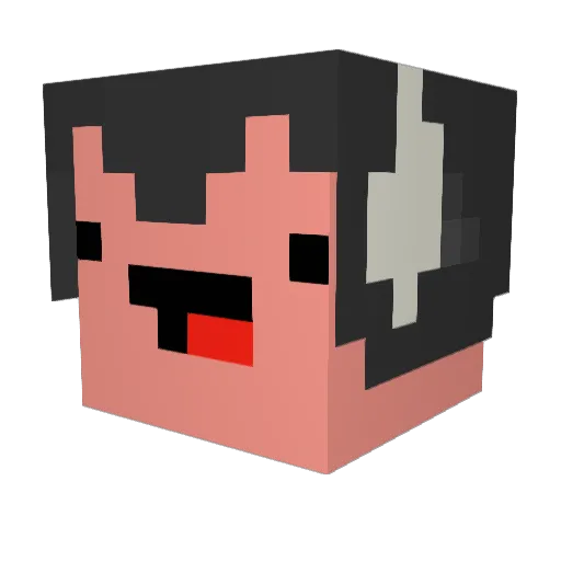 Dvergen69 Minecraft avatar head, 3D render