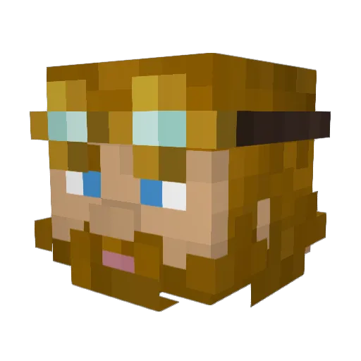 Dvinrak Minecraft avatar head, 3D render