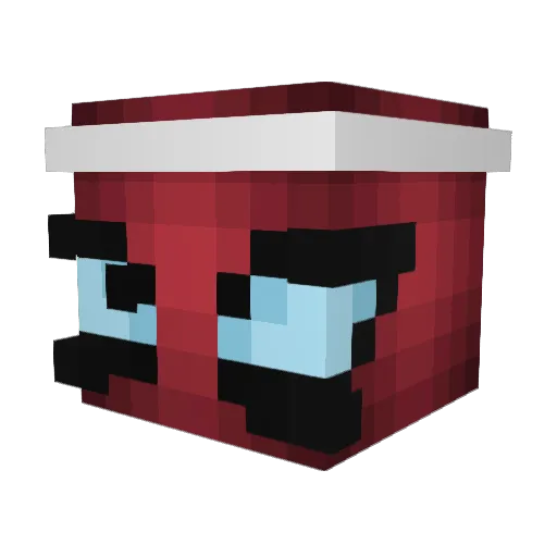 Dviri Minecraft avatar head, 3D render