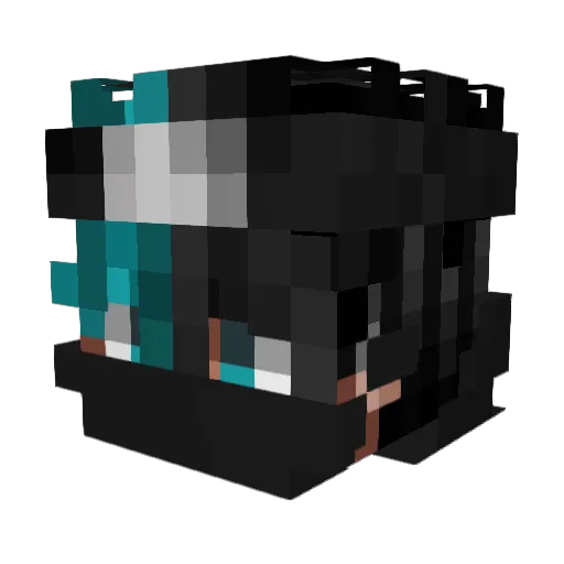 Dvmn3d Minecraft avatar head, 3D render