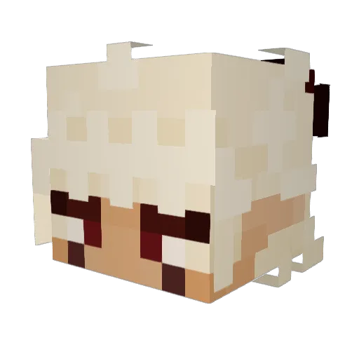 Dvoiry Minecraft avatar head, 3D render