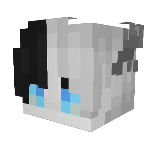Dvolzark Minecraft avatar head, 3D render