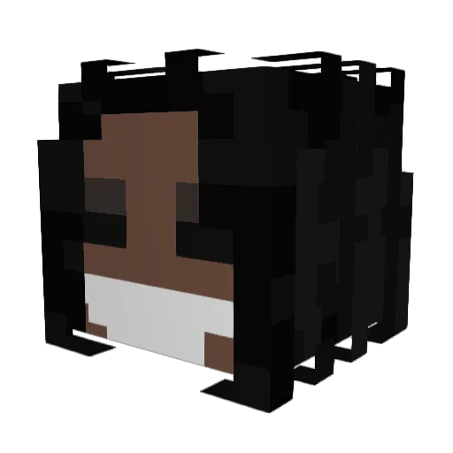 Dvontay Minecraft avatar head, 3D render