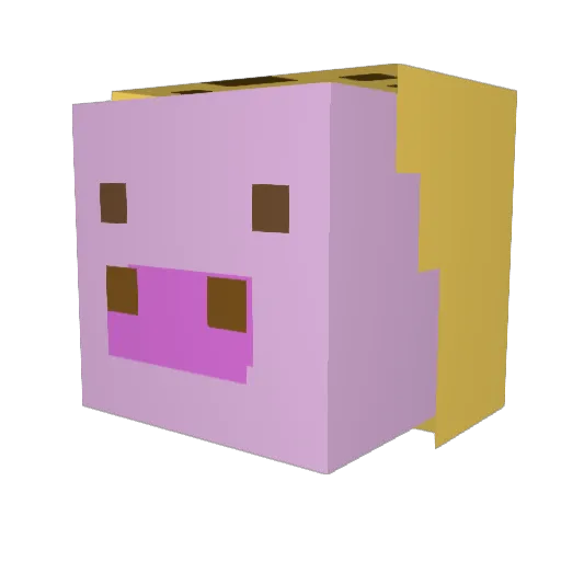 DvorZir Minecraft avatar head, 3D render