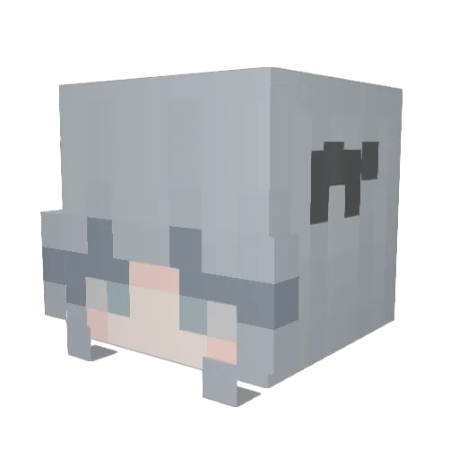 Dvrxm Minecraft avatar head, 3D render