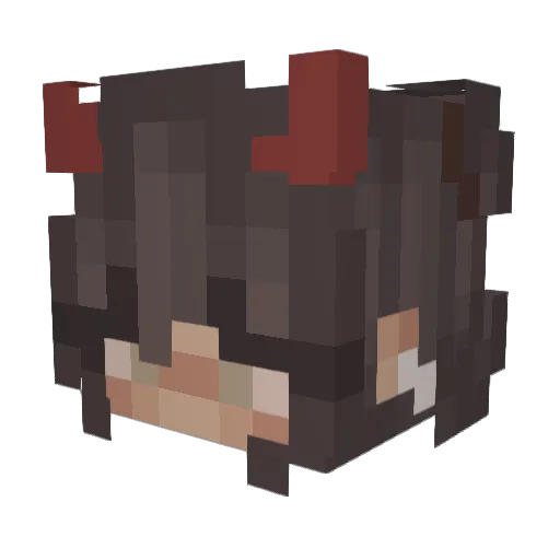 Dvsti Minecraft avatar head, 3D render