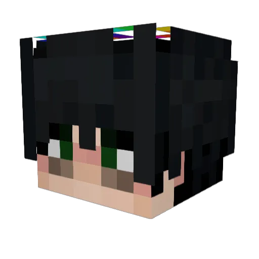 DvstyMapache Minecraft avatar head, 3D render