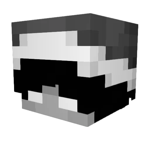 Dvutibr Minecraft avatar head, 3D render