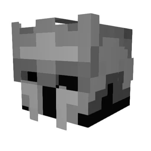 Dvvf Minecraft avatar head, 3D render