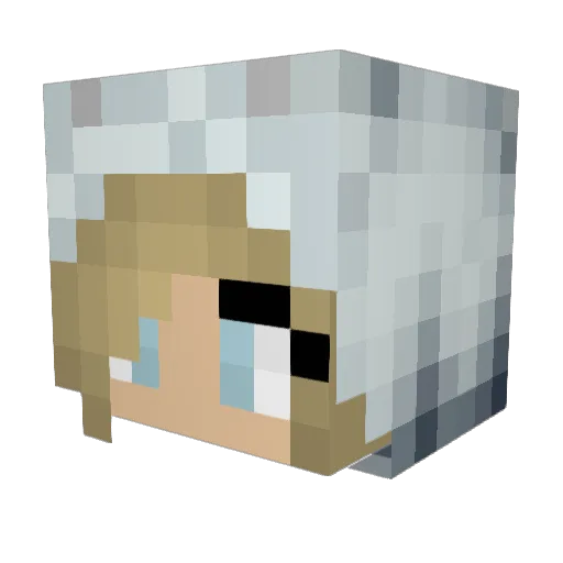 Dwaarfen Minecraft avatar head, 3D render