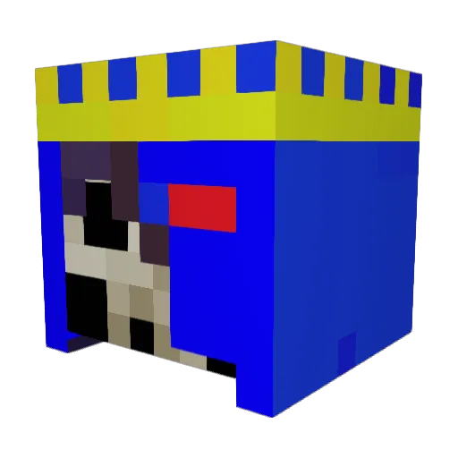 Dwade5 Minecraft avatar head, 3D render