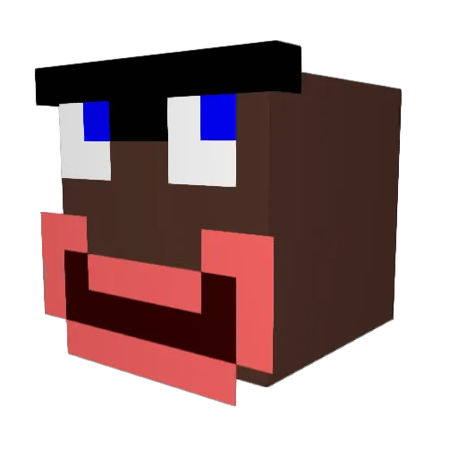 Dwafers Minecraft avatar head, 3D render