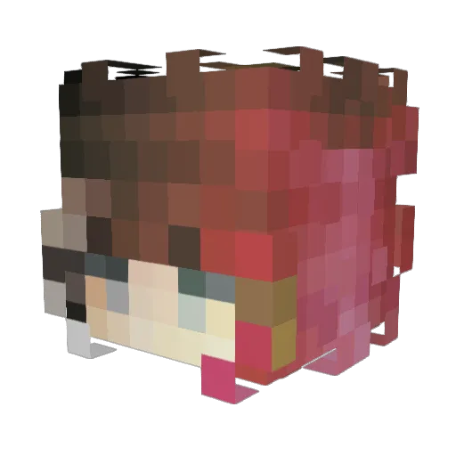 Dwagga Minecraft avatar head, 3D render