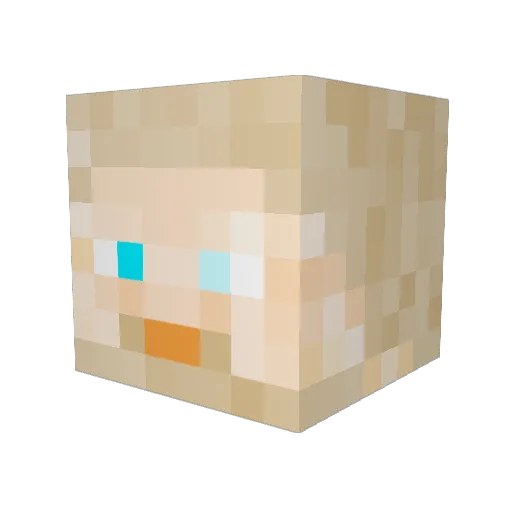 Dwalers Minecraft avatar head, 3D render