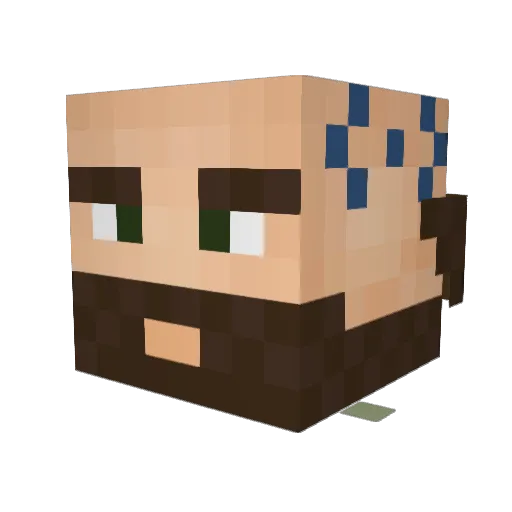 DwalinII Minecraft avatar head, 3D render