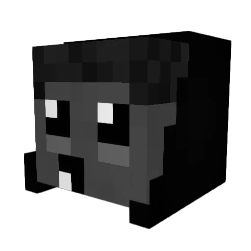 Dwapyrki Minecraft avatar head, 3D render