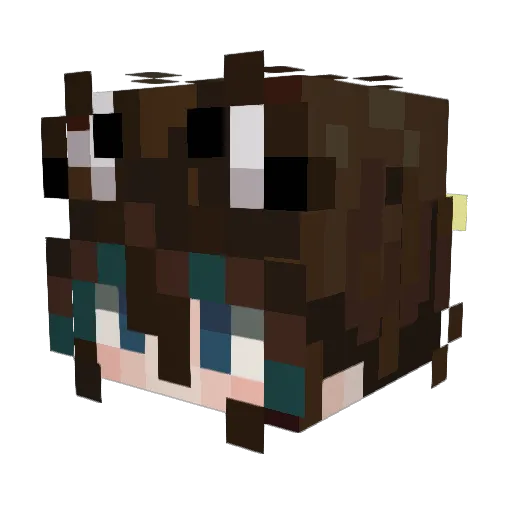 DwarfBigMan Minecraft avatar head, 3D render