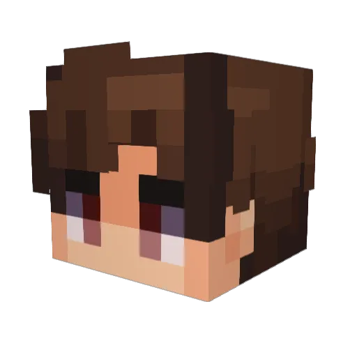 DwarfMurray Minecraft avatar head, 3D render
