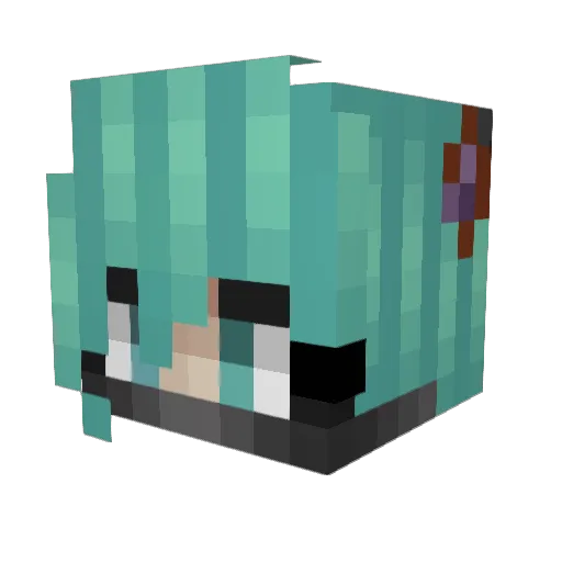DwarfWinner Minecraft avatar head, 3D render