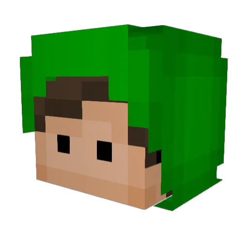 Dwarf_Mamba Minecraft avatar head, 3D render