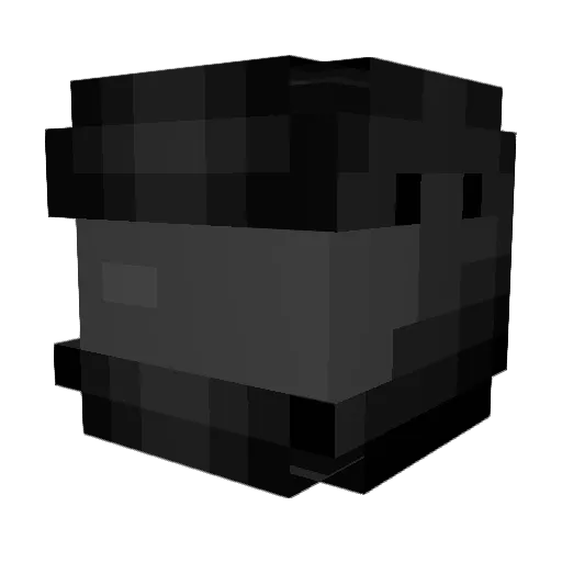 Dwarfblack1 Minecraft avatar head, 3D render