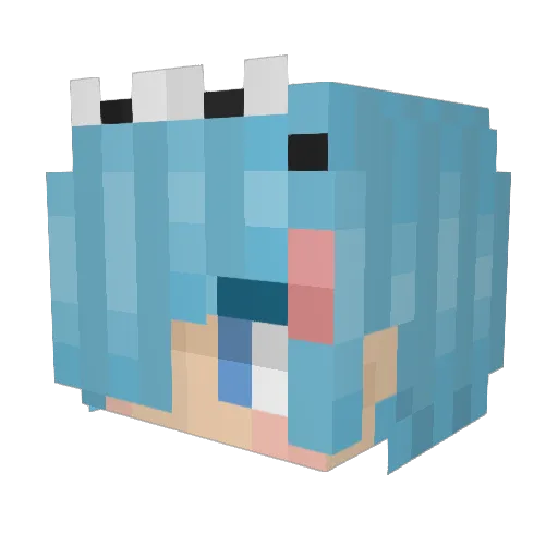 Dwarff_ Minecraft avatar head, 3D render