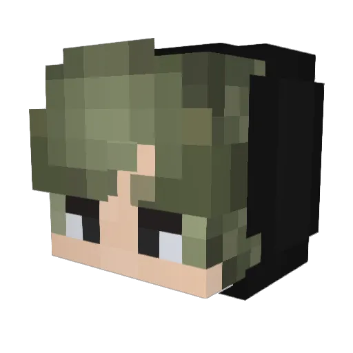 Dwarfy88 Minecraft avatar head, 3D render