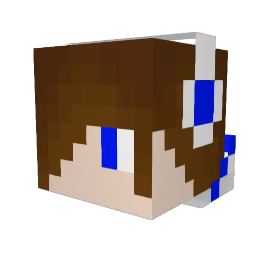 DwarfyyJosh Minecraft avatar head, 3D render