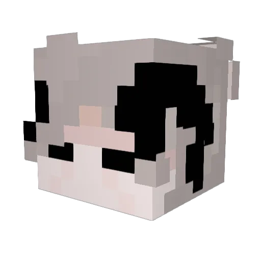 Dwarmy Minecraft avatar head, 3D render