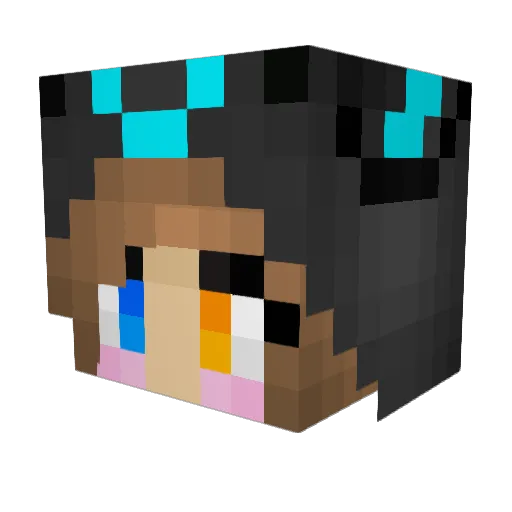 DwarvenCharzard Minecraft avatar head, 3D render