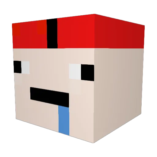 Dway14 Minecraft avatar head, 3D render