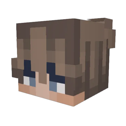 Dwayykth Minecraft avatar head, 3D render