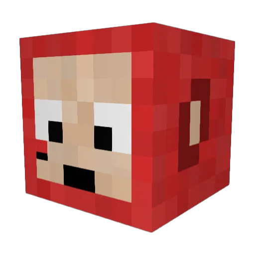 Dweeeeeam Minecraft avatar head, 3D render