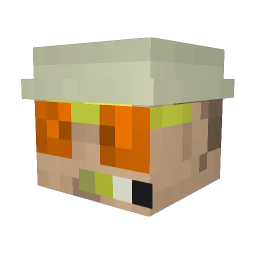 Dweegs Minecraft avatar head, 3D render