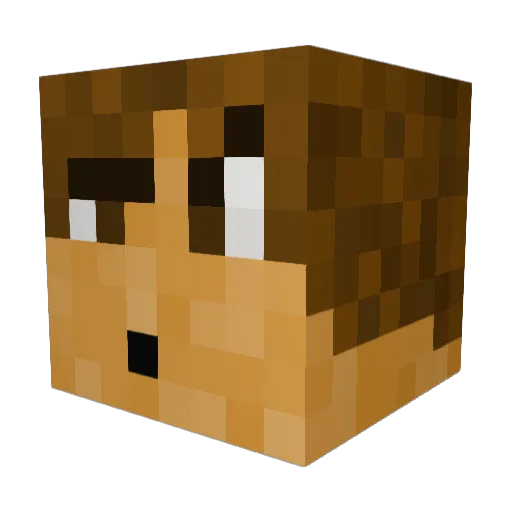 DweiaMC Minecraft avatar head, 3D render