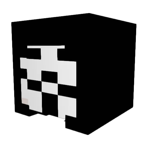 Dwelid Minecraft avatar head, 3D render