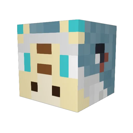 DwenZ Minecraft avatar head, 3D render