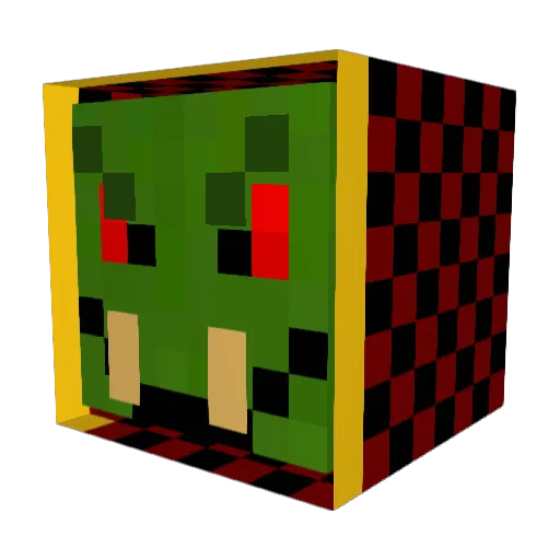 Dwergar Minecraft avatar head, 3D render