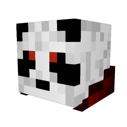 Dwharsh Minecraft avatar head, 3D render