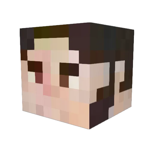DwightPowell Minecraft avatar head, 3D render