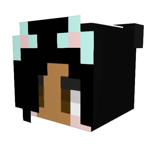DwilpDog Minecraft avatar head, 3D render