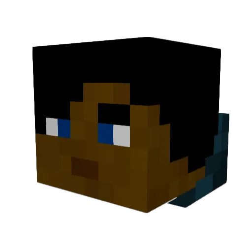 Dwin2024 Minecraft avatar head, 3D render
