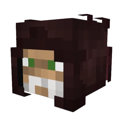 Dwinbart Minecraft avatar head, 3D render