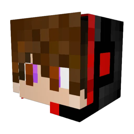 Dwinx Minecraft avatar head, 3D render
