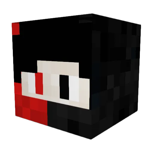 Dwisk Minecraft avatar head, 3D render